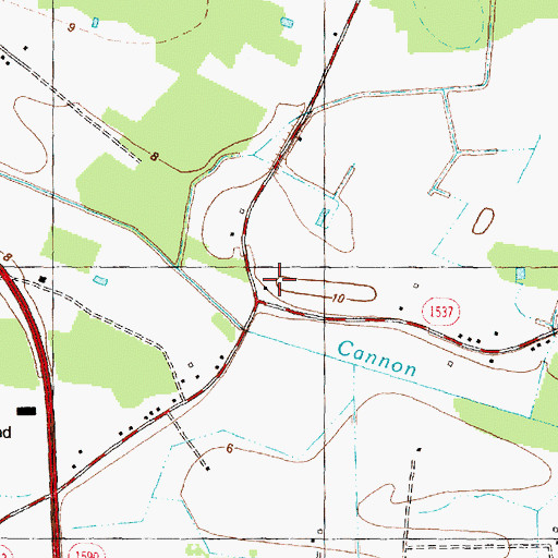 Topographic Map of Langley, NC