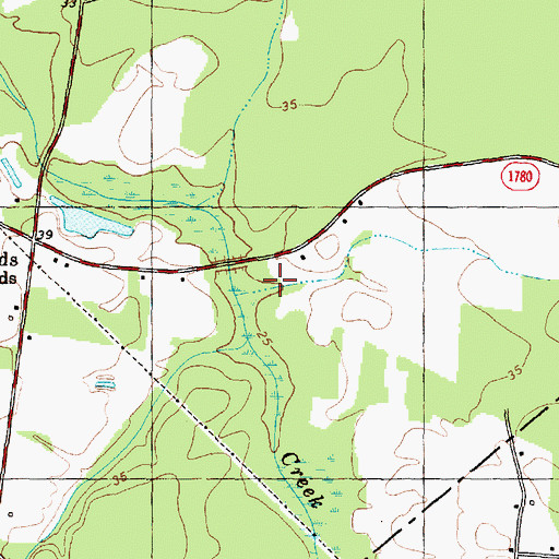 Topographic Map of Grimes Millpond, NC