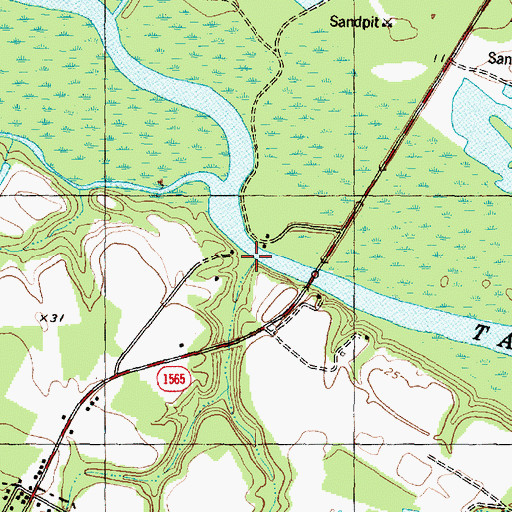 Topographic Map of Blakleys Fishery (historical), NC