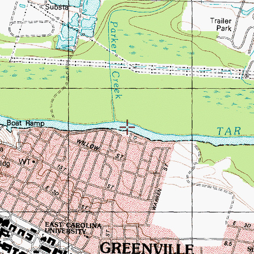 Topographic Map of Old Lock (historical), NC