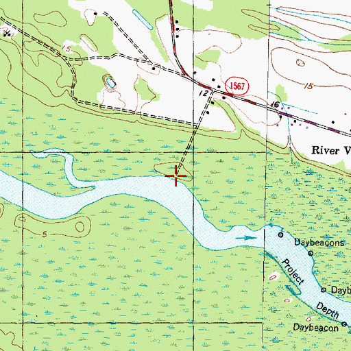 Topographic Map of Clarks Landing (historical), NC