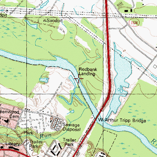 Topographic Map of Browns Fishery (historical), NC