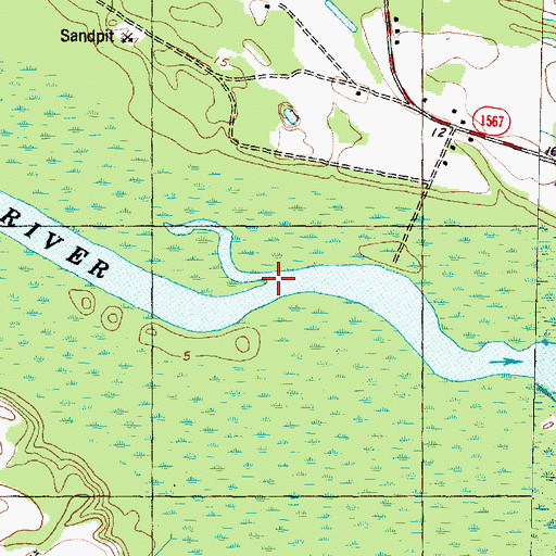 Topographic Map of Panther Creek, NC