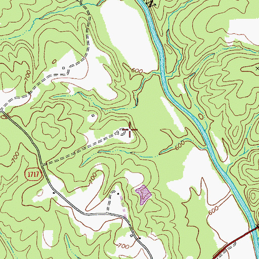 Topographic Map of Hairston Plantation, NC