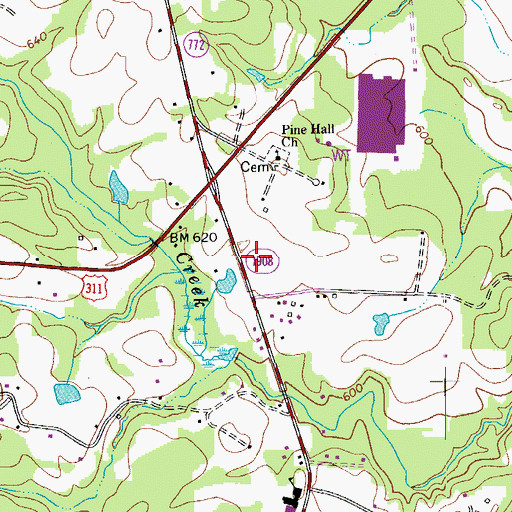 Topographic Map of Anderson House, NC