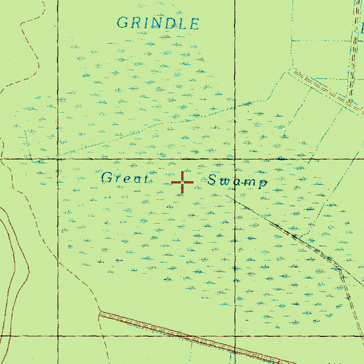 Topographic Map of Great Swamp, NC