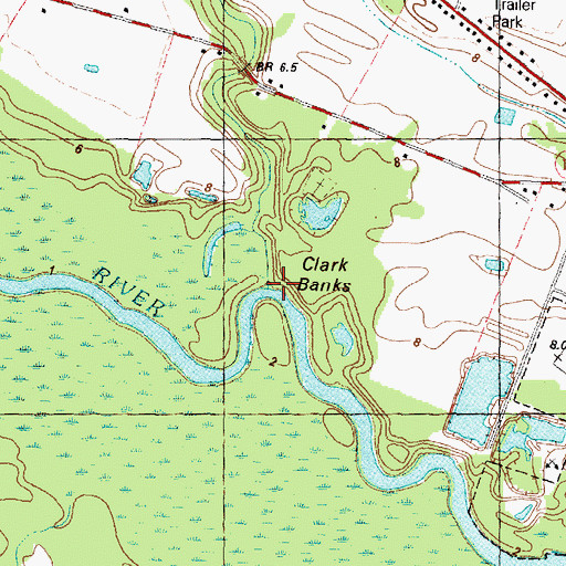 Topographic Map of Johnsons Mill Run, NC