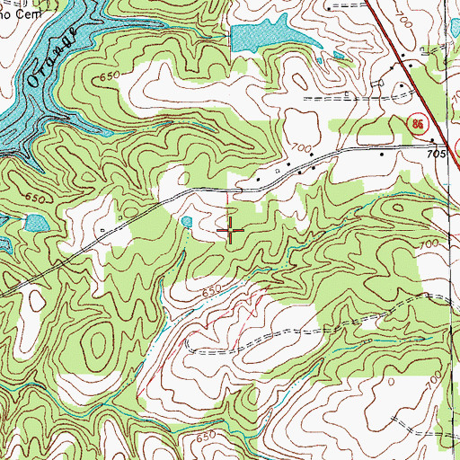Topographic Map of Kenwood Estates, NC