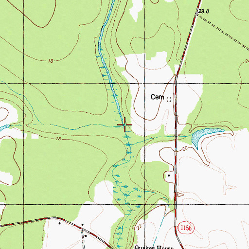 Topographic Map of Joshua Creek, NC