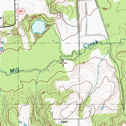 Topographic Map of Bentonville Battleground, NC