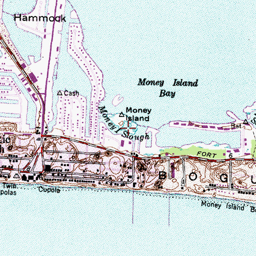 Topographic Map of Money Slough, NC