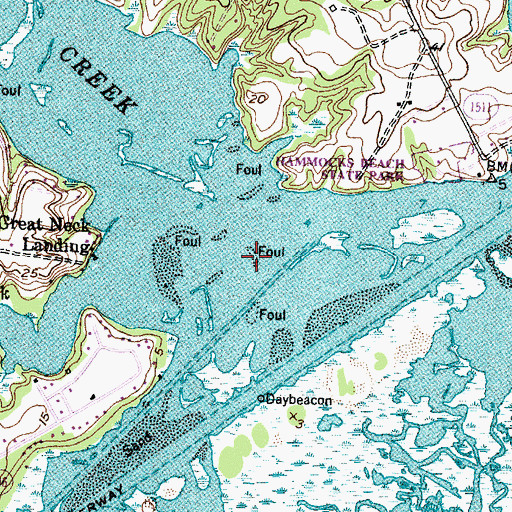 Topographic Map of Queen Creek, NC