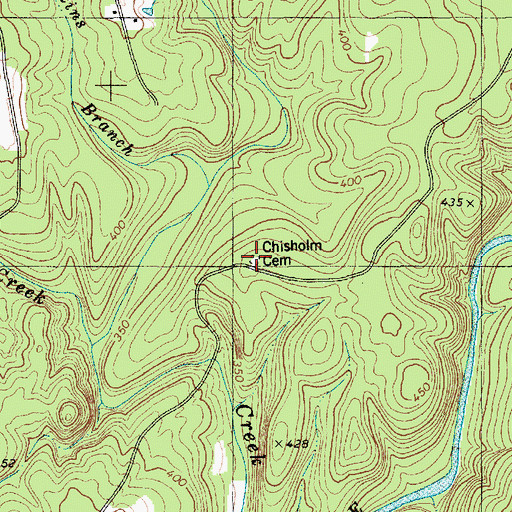 Topographic Map of Chisolm Cemetery, NC