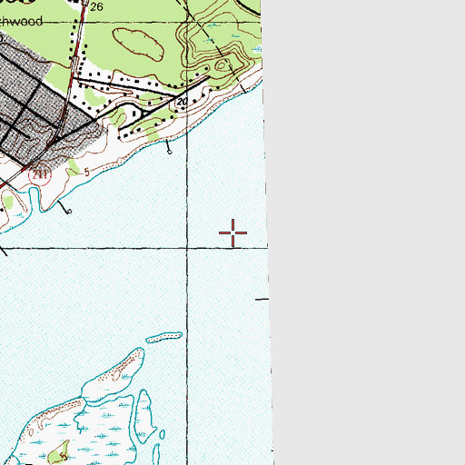 Topographic Map of Lower Swash Channel Range, NC