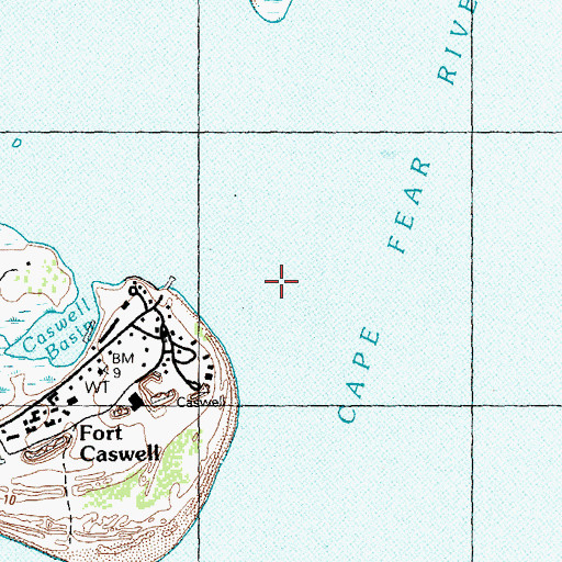 Topographic Map of Southport Channel, NC