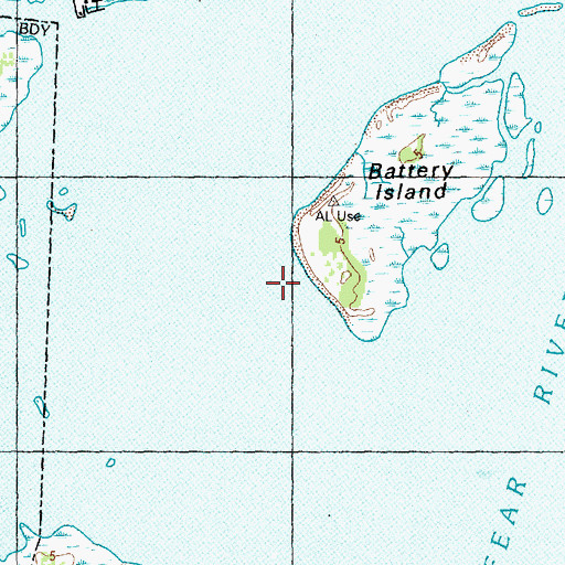 Topographic Map of Battery Island Channel, NC