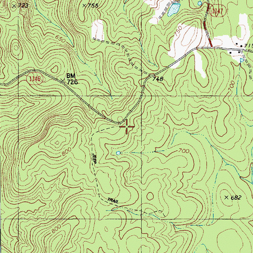 Topographic Map of Yates Place Camp, NC