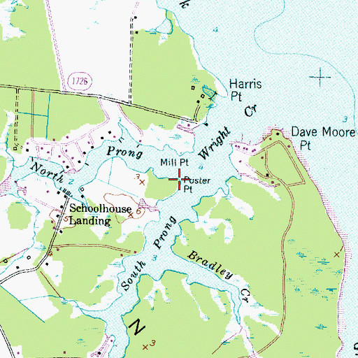 Topographic Map of Poster, NC