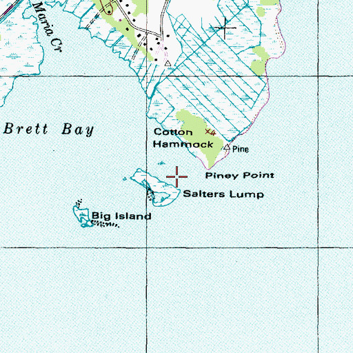 Topographic Map of Salters Lumps, NC