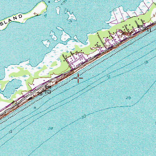 Topographic Map of Sea Haven Beach, NC