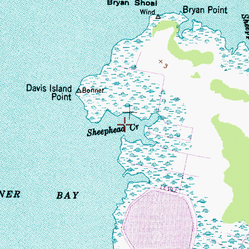 Topographic Map of Sheephead Creek, NC