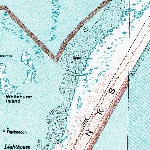 Topographic Map of Barden Inlet, NC