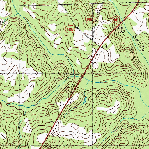 Topographic Map of Buffalo Creek, NC