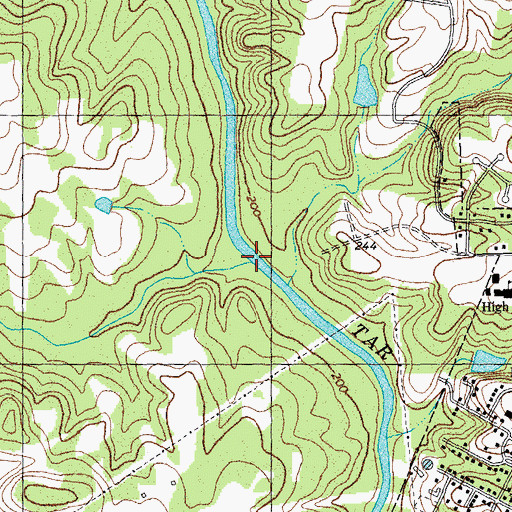 Topographic Map of Coole Creek, NC