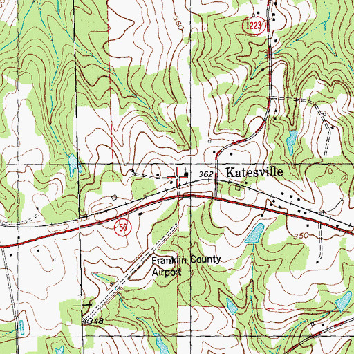 Topographic Map of Green Hall School (historical), NC