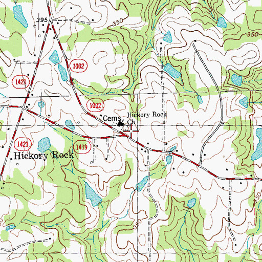 Topographic Map of Hickory Rock School (historical), NC