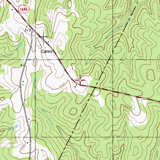 Topographic Map of Mount Hebron Church (historical), NC