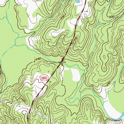 Topographic Map of Persons Bridge, NC