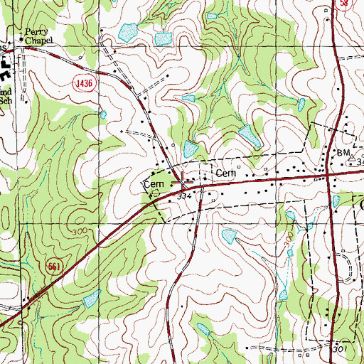 Topographic Map of Serepta Church, NC