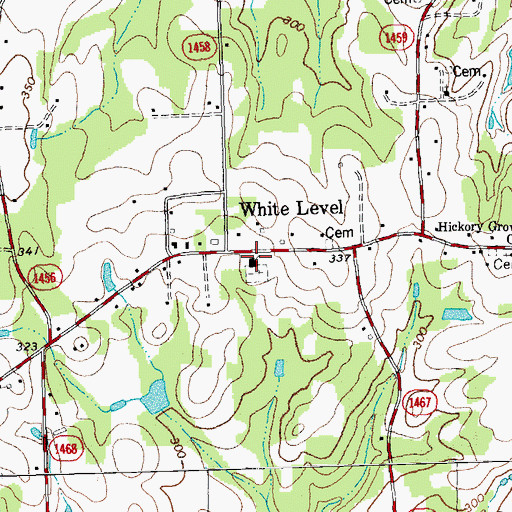 Topographic Map of White Level Church, NC