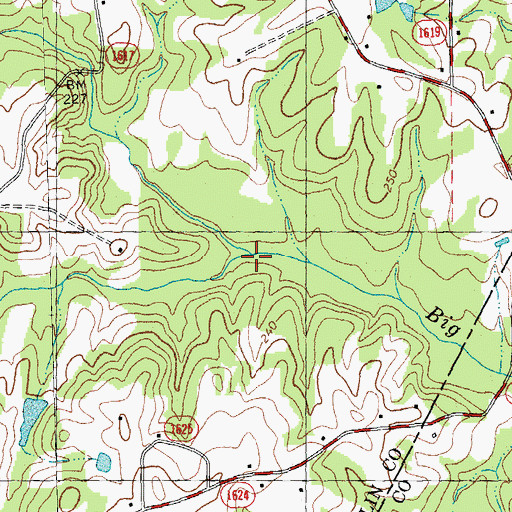 Topographic Map of Wildcat Branch, NC