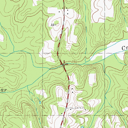 Topographic Map of Winston Bridge, NC