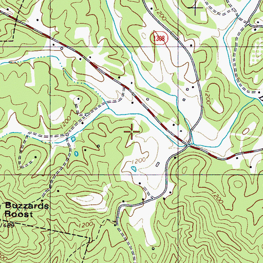 Topographic Map of Carolina Mountains, NC