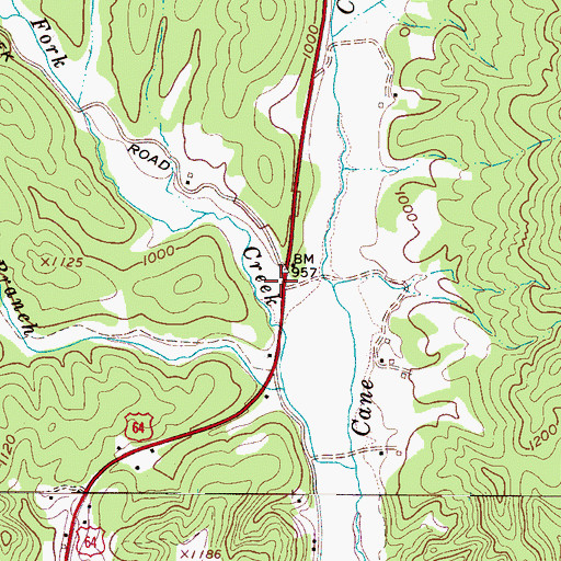 Topographic Map of Cowan School (historical), NC