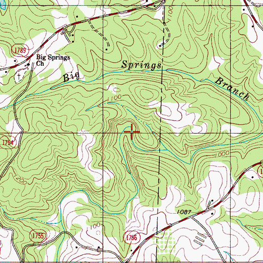 Topographic Map of Daves Mill (historical), NC