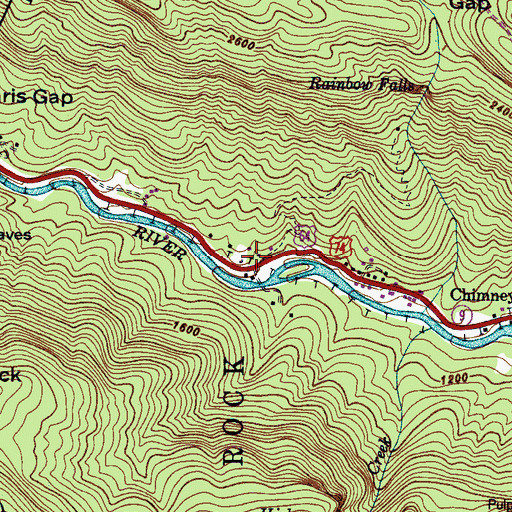 Topographic Map of Esmeralda (historical), NC