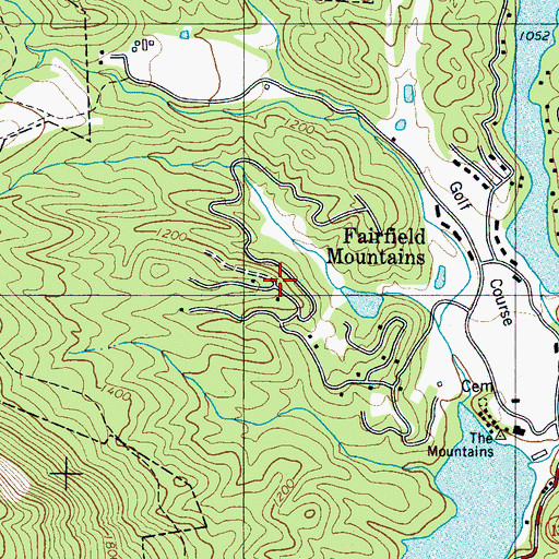 Topographic Map of Golf Estates, NC