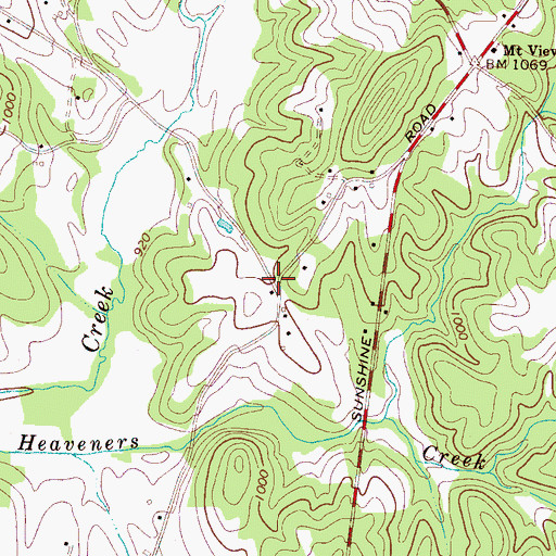 Topographic Map of Gurleys Store (historical), NC