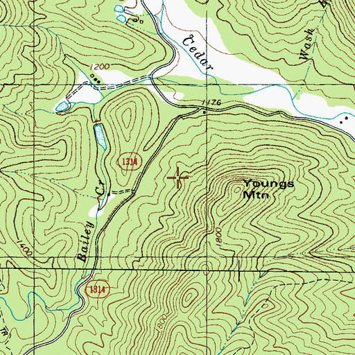 Topographic Map of Lake Lure Mountain Estates, NC