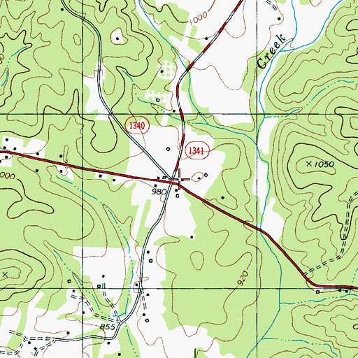 Topographic Map of Nanney (historical), NC
