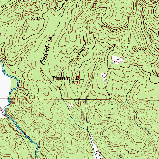 Topographic Map of Pleasant Hill Church (historical), NC