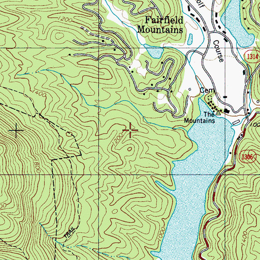 Topographic Map of Quail Ridge, NC
