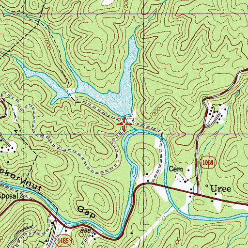 Topographic Map of Riverbend, NC