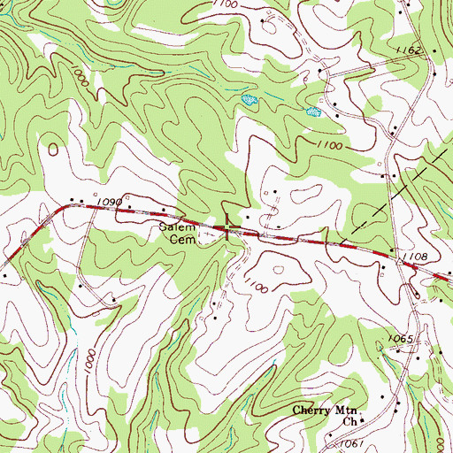Topographic Map of Salem Church (historical), NC