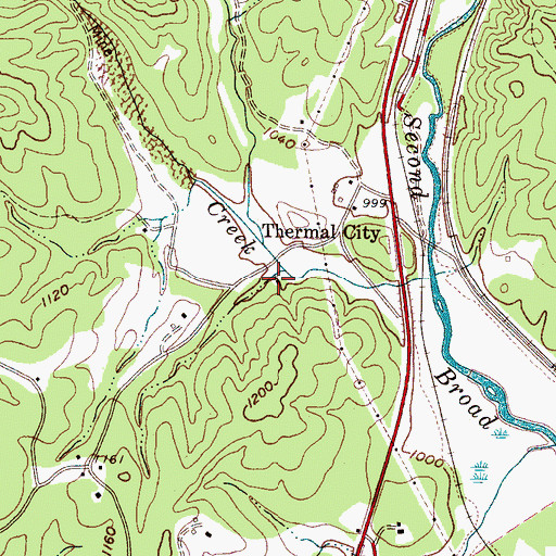 Topographic Map of Thermal City Methodist Church, NC