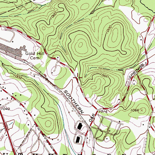 Topographic Map of Watkins School (historical), NC